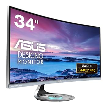 美品！ASUS MX34VQ LCDモニター Asus Designo MX34VQ Curved 34” Monitor UWQHD 3440x1440